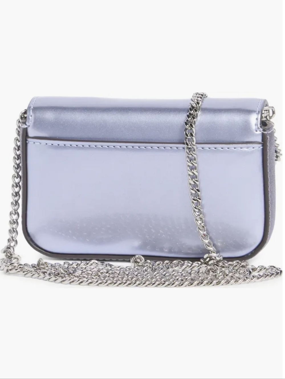 Kate Spade Metallic Purple Patent Card Case on Chain Crossbody RARE - Picture 9 of 15
